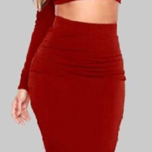 Pink Gems 2-Piece Skirt Set | Lace-Up Top & Pencil Skirt | Black | NWT - Picture 10 of 11